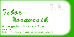 tibor moravcsik business card